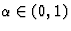 $\alpha\in(0,1)$